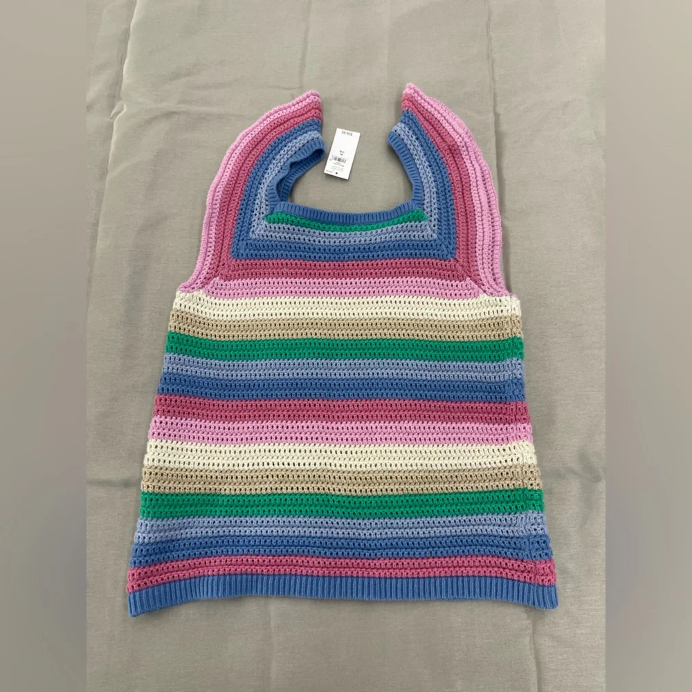 GAP‎ Kids Multicolor Crochet Tank Top size xl H70